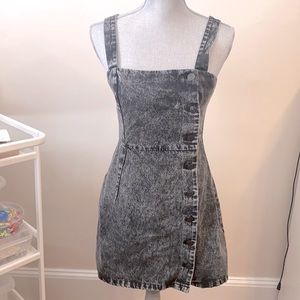 H & M black denim dress